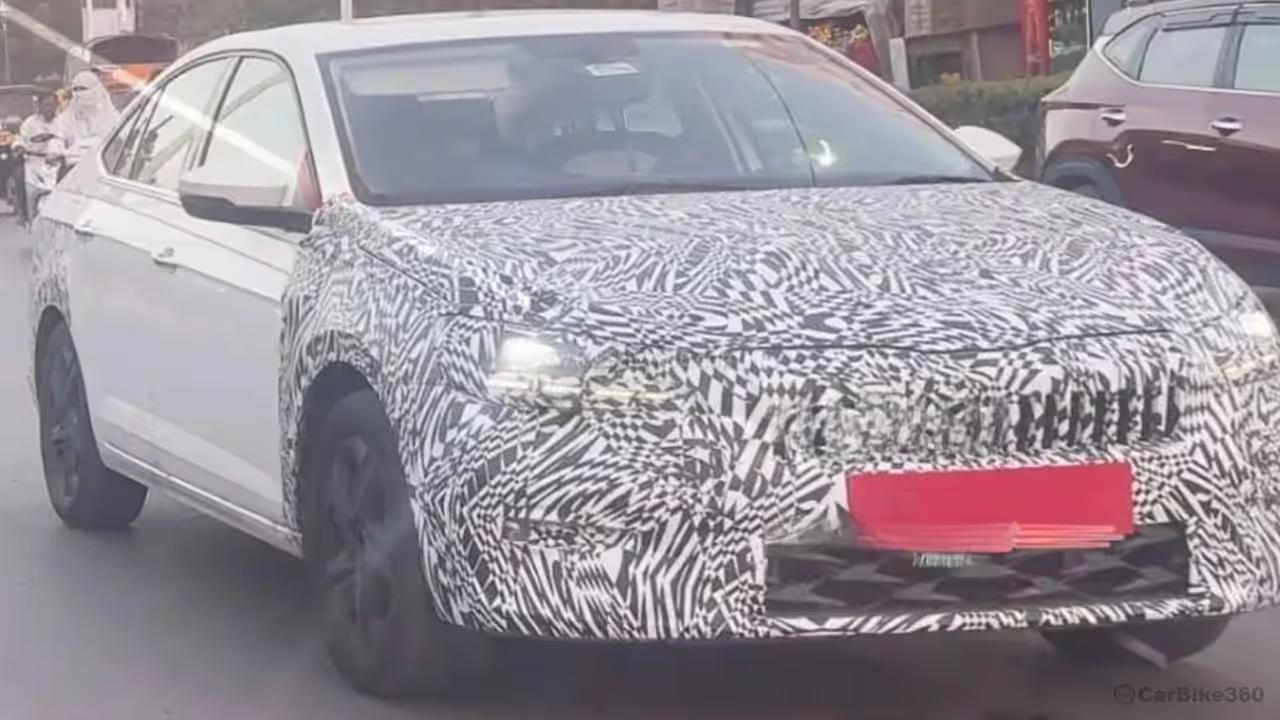 Skoda Slavia Facelift Spied Testing—New Front Fascia Revealed Skoda Slavia Facelift Spied Testing—New Front Fascia Revealed
