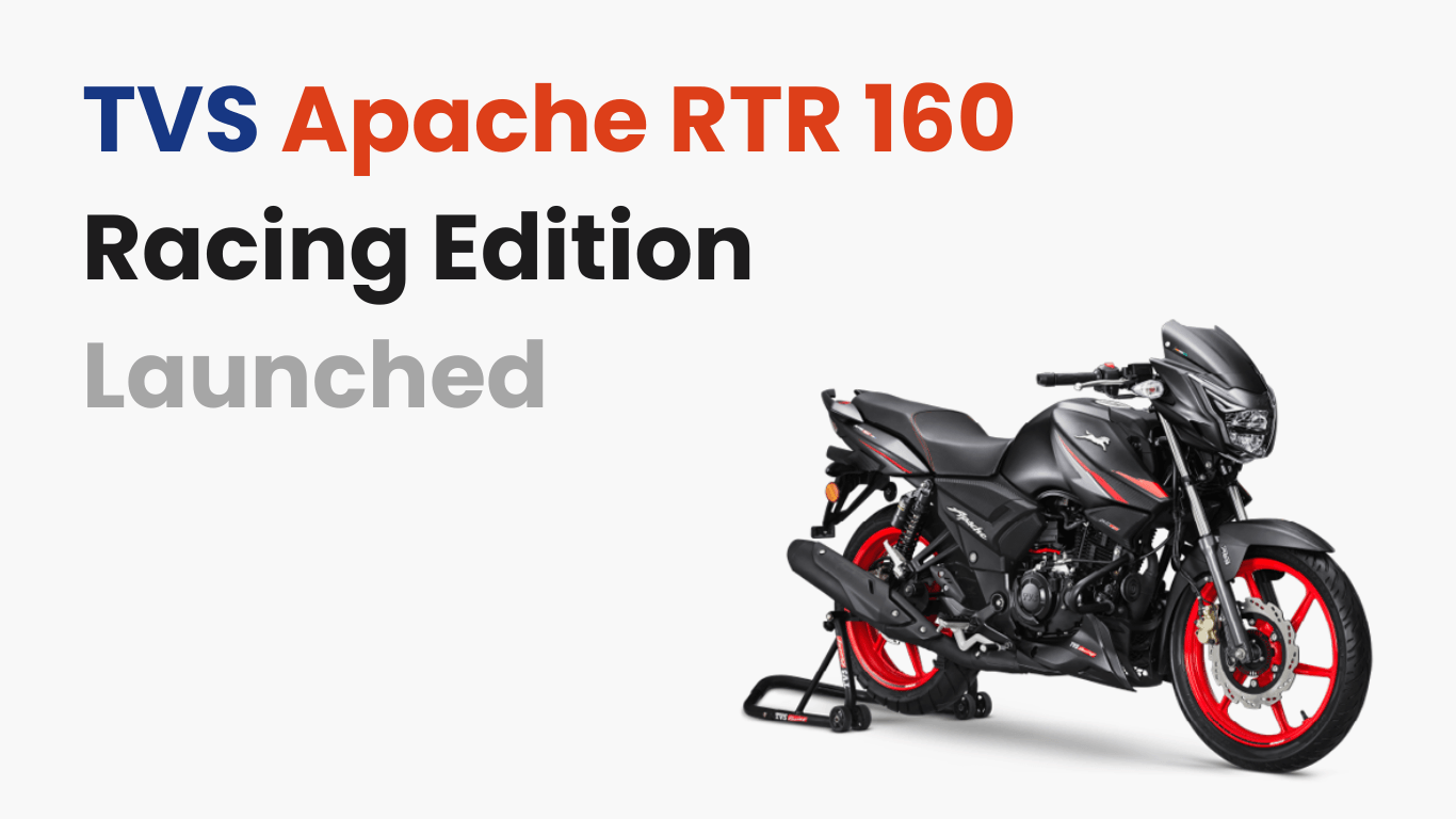 TVS Launches New Model: Apache RTR 160 Racing Edition Debuts at ₹1.28 Lakh news