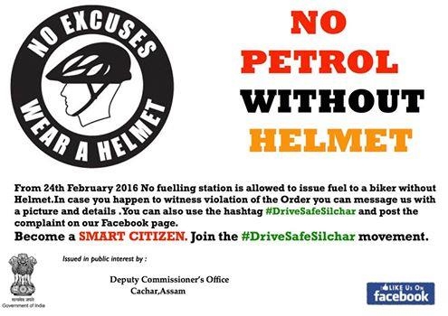 No Helmet, No Petrol is the new safety mantra