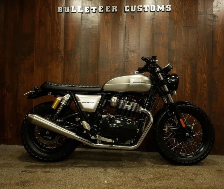 Bulleteer Customs beautifully modifies a "Royal Enfield Interceptor" 650 into a scrambler