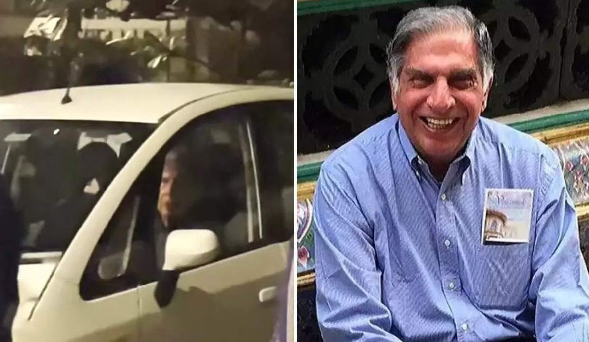 Ratan Tata spotted with Customized Tata Nano EV at Taj Hotel