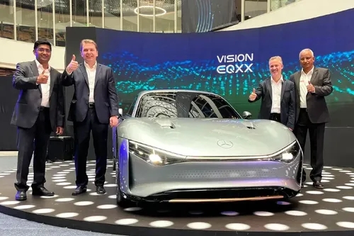 Mercedes-Benz Vision EQXX: 1,000km रेंज की EV कार जल्द ही भारत में डिस्प्ले काउंटर पर होगी।