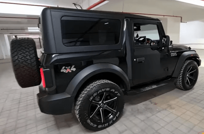 Mahindra Thar Modification: Inbuild Auxiliary LED Headlights And All-terrain Tyres 