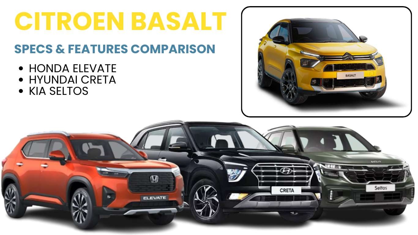 Citroen Basalt vs Elevate vs Creta vs Seltos: Specs, Features and Pricing Comparison news