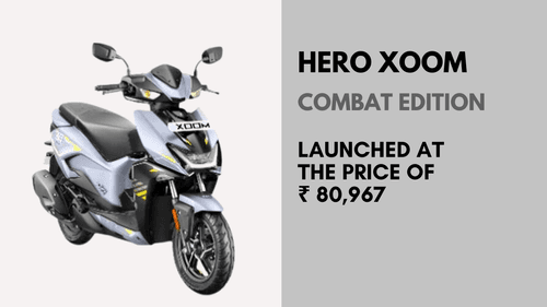 Hero Xoom Combat Edition Launched at the price of ₹ 80,967