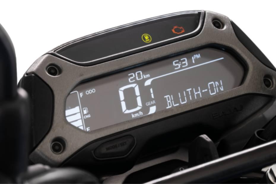 Bajaj freedom 125 fully digital speedometer with bluetooth connectivity