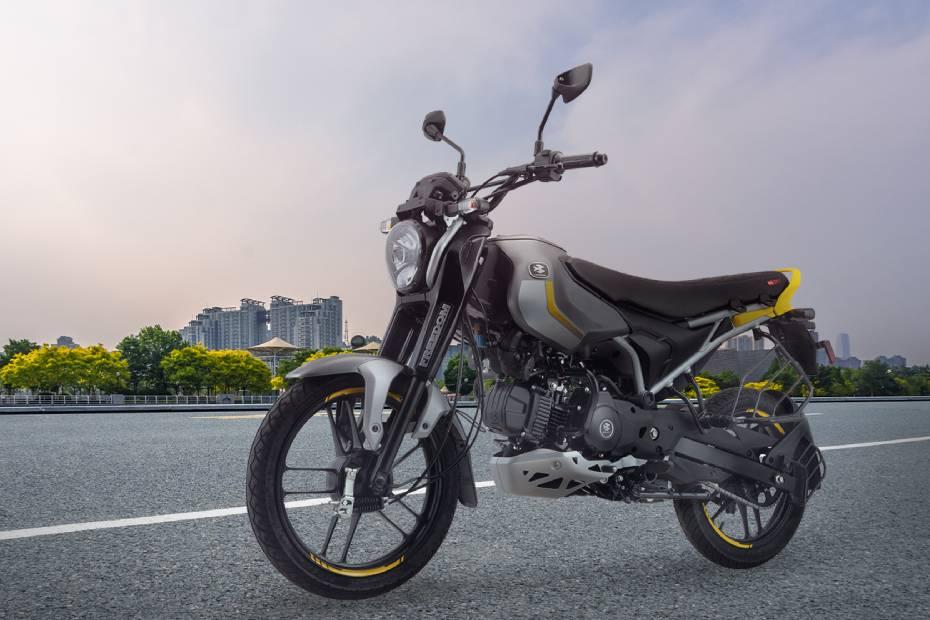 Bajaj freedom 125 left front three quarter