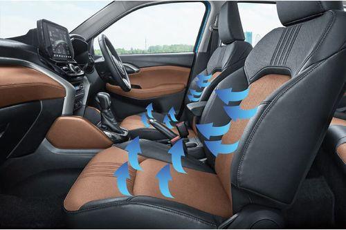 Leather seats with ventilation.