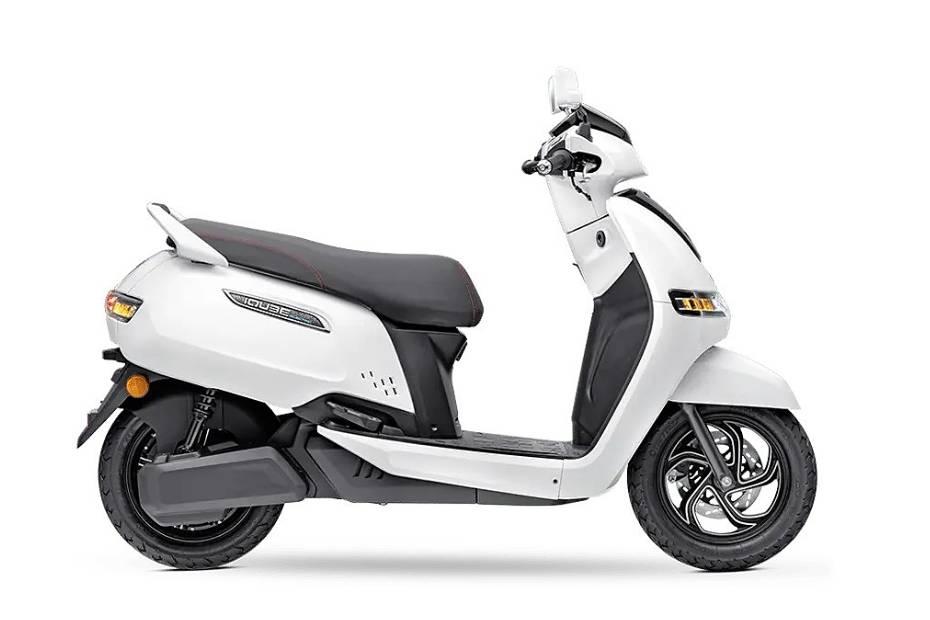 TVS iQube Electric Pearl White