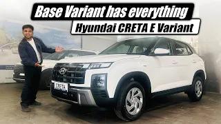 BASE Variant 🔥 Hyundai CRETA 2024 E Variant - Detailed Walkaround - Price 10.99 Lakhs