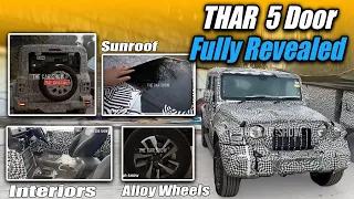 New THAR 5 Door - Revealed Fully 🔥 Biggest launch of 2024 ? Alloy Wheels | Sun Roof | Info system