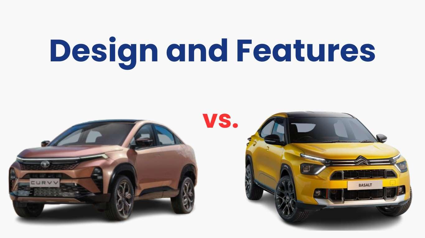 Tata Curvv vs. Citroen Basalt | Design and Features Comparison Tata Curvv vs. Citroen Basalt