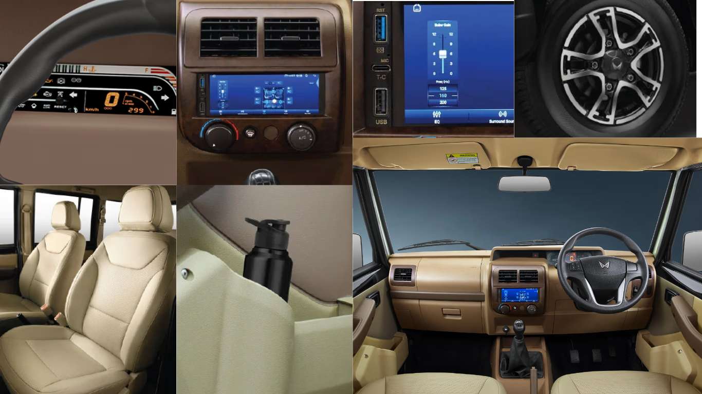 Mahindra Bolero Interior - 17.8 cm touch screen and much more Mahindra Bolero Interior - 17.8 cm touch screen and much more