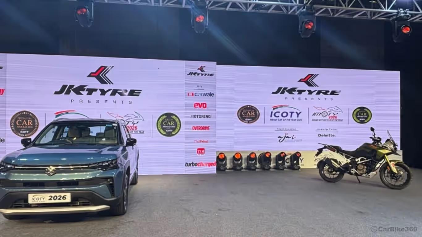 Maruti Suzuki Victoris Won The Indian Car of the Year 2026, & TVS Apache RTX Won Indian Motorcycle of the Year 2026 Maruti Suzuki Victoris Won The Indian Car of the Year 2026, & TVS Apache RTX Won Indian Motorcycle of the Year 2026